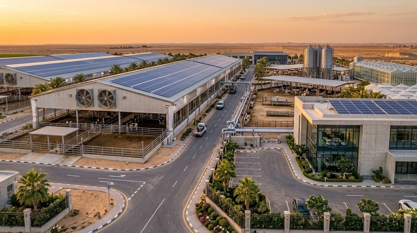 مدخل المجمع والعنابر ومبنى الإدارة
