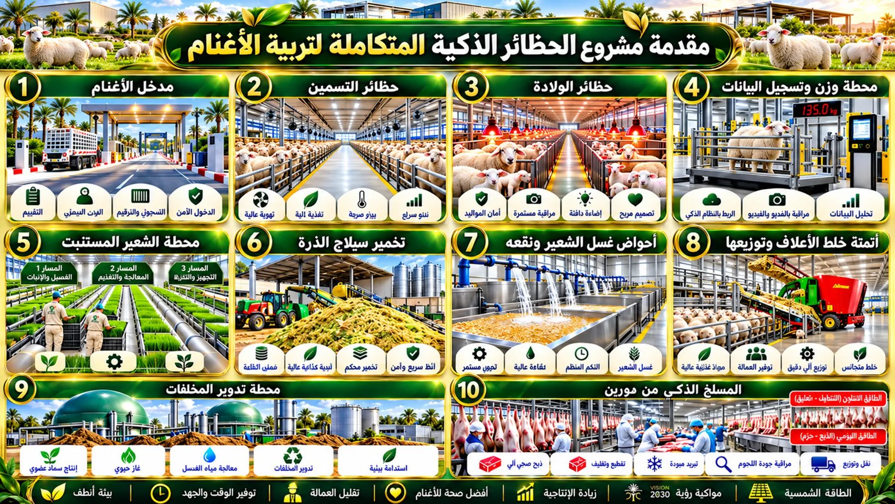 مكونات المشروع العشرة